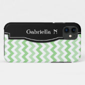 Green 2-Tone Zickzack Black Frame iPhone 5 Gehäuse Case-Mate iPhone Hülle (Rückseite (Horizontal))