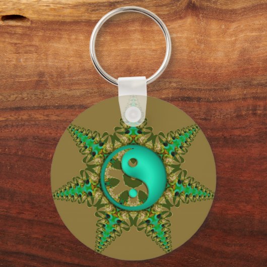 Green 2 YinYang Schlüsselanhänger (Vorderseite)