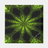 Green 2 Zoll Square Magnet (Vorne)