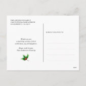 Green 3 Foto Collage Calligraphy Feiertagspostkarte (Rückseite)