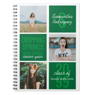 Green 3-Foto Fun Boxes Class Year Notebook Notizblock