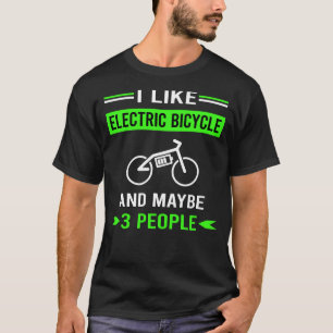 Green 3 People Electric Bicycle E Bike Ebike T-Shirt
