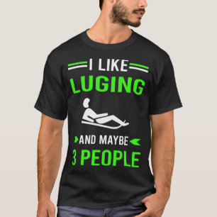 Green 3 People Luge Luger T-Shirt