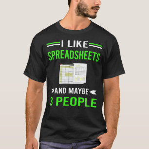 Green 3 People Spreadsheets T-Shirt