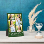 Green 4 Foto Abschluss Moderne Kalligraphie Herz Fotoplatte (Seite)