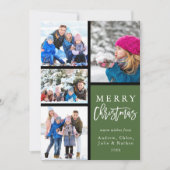 Green 4 Foto Collage Moderne frohe Weihnachten (Vorderseite)
