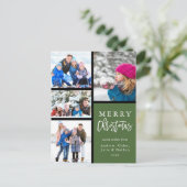 Green 4 Foto Collage Moderne frohe Weihnachten (Stehend Vorderseite)