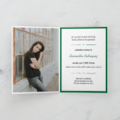 Green 4-Foto Fun Boxes Abschluss Einladung (Innenseite)