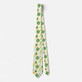 Green 4 Leaf Clovers St Patricks Day Coins ​ Krawatte (Vorderseite)