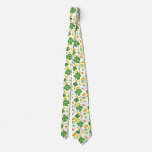 Green 4 Leaf Clovers St Patricks Day Coins ​ Krawatte (Rückseite)