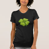 Green 4 Leaf Kleeblatt T-Shirt (Vorderseite)