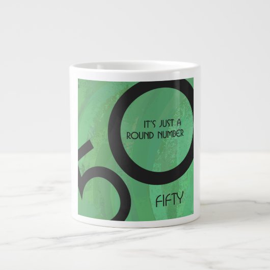 Green 50 Decade Geburtstag Jumbo-Tasse (Vorderseite)