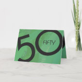 Green 50 Decade Geburtstag Karte (Vorderseite)