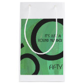 Green 50 Decade Geburtstag Kleine Geschenktüte (Vorderseite)