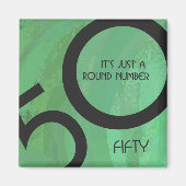 Green 50 Decade Geburtstag Magnet (Vorne)