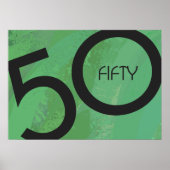 Green 50 Decade Geburtstag Poster (Vorne)