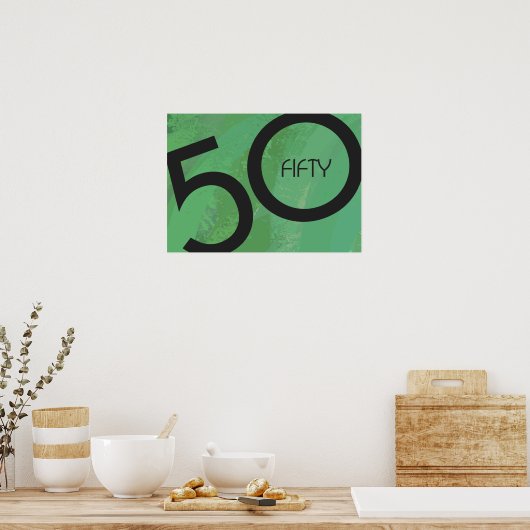 Green 50 Decade Geburtstag Poster (Küche)