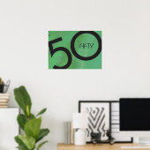 Green 50 Decade Geburtstag Poster (Heimbüro)