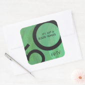 Green 50 Decade Geburtstag Quadratischer Aufkleber (Umschlag)