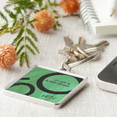Green 50 Decade Geburtstag Schlüsselanhänger (Seite)