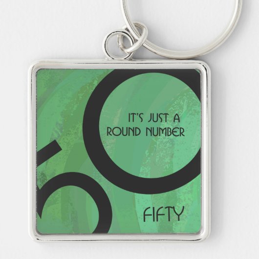 Green 50 Decade Geburtstag Schlüsselanhänger (Vorne)