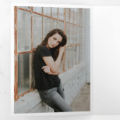 Green 5-Foto Fun Boxes Abschluss Dreifach Gefaltete Einladung (Innen Erste Seite)