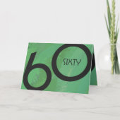 Green 60 Decade Geburtstag Karte (Vorderseite)