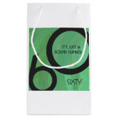 Green 60 Decade Geburtstag Kleine Geschenktüte (Rückseite)