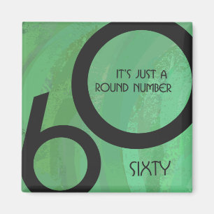 Green 60 Decade Geburtstag Magnet