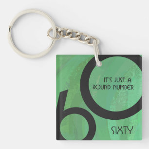 Green 60 Decade Geburtstag Schlüsselanhänger