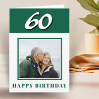 Green 60. Geburtstag Custom Foto Personalisiert