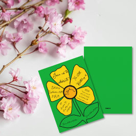 Green 60. Geburtstag Gold Doodle Blume Einladung