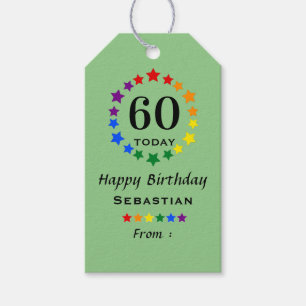 Green 60 heute oder jedes Alter Geburtstag LGBTQ R Geschenkanhänger