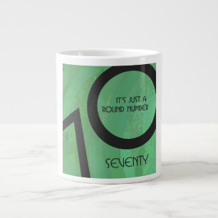 Green 70 Decade Geburtstag Jumbo-Tasse