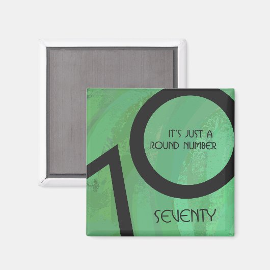 Green 70 Decade Geburtstag Magnet (Vorderseite/Rückseite)