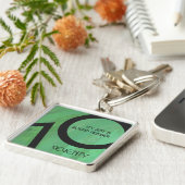 Green 70 Decade Geburtstag Schlüsselanhänger (Seite)