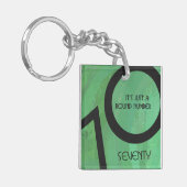 Green 70 Decade Geburtstag Schlüsselanhänger (Vorderseite links)
