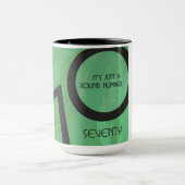Green 70 Decade Geburtstag Tasse (Zentrum)