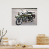 Green 750B-2 Motorrad mit Beiwagen Poster (Küche)