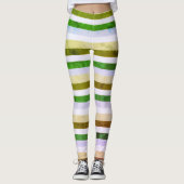 Green 7 Blue Stripes Leggings (Vorderseite)