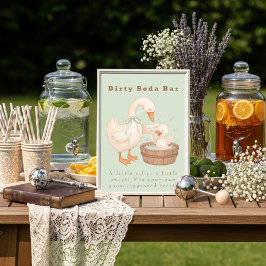 Green A Silly Goose Dirty Soda Bar Sign Einladung