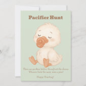Green A Silly Goose Pacifier Hunt Baby Shower   Einladung (Vorderseite)