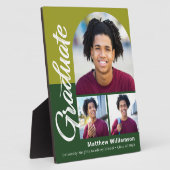 Green Abschluss 3 Foto Bold Arch Script Modern Fotoplatte (Seite)