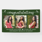 Green Abschluss 3 Foto Moderne Kalligraphie Herz Banner (Horizontal)