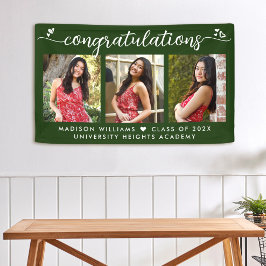 Green Abschluss 3 Foto Moderne Kalligraphie Herz Banner