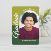 Green Abschluss 4 Foto Bold Arch Script Modern Ankündigung