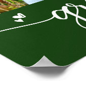 Green Abschluss 4 Foto Script Heart Modern Girl Poster (Ecke)