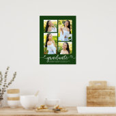 Green Abschluss 4 Foto Script Heart Modern Girl Poster (Küche)