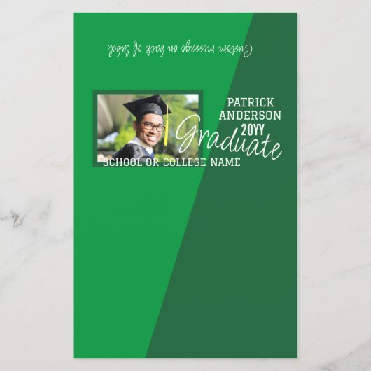 Green Abschluss Candy Bar Bar Wrapper Flyer (Vorne)