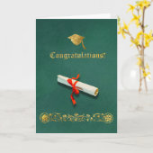 Green Abschluss Card Karte (Gelbe Blume)